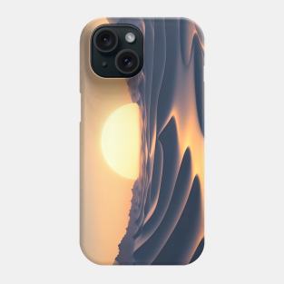 Beautiful scenery of landscapes from Sand dune with the sun Phone Case