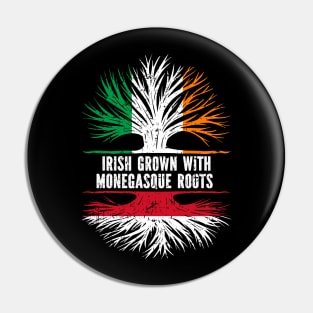 Irish Grown With Monegasque Roots Ireland Flag Pin