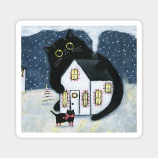 The Yule Cat Magnet