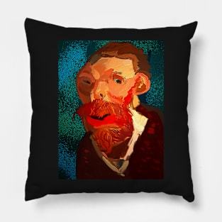 Van Gogh digital portrait Pillow