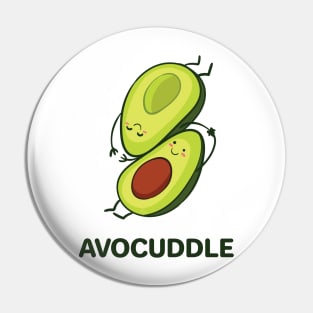 Avocado Avocuddle Pun Design Pin