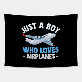 just a boy who loves airplanes Tapestry