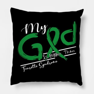 Tourette Syndrome Awareness My God Is Stronger - In This Family No One Fights Alone Pillow