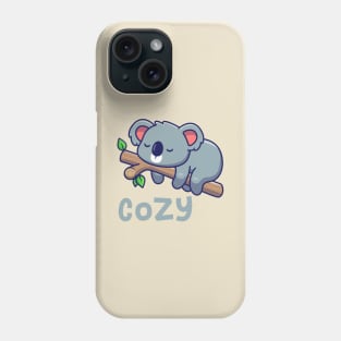 Cute Cozy Koala Sleeping On Tree Phone Case