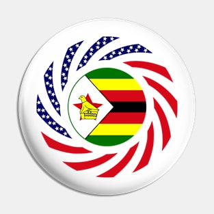 Zimbabwean American Multinational Patriot Flag Series Pin