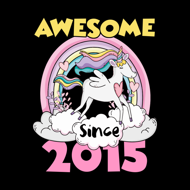 Cute Awesome Unicorn 2015 Funny Gift Pink by saugiohoc994