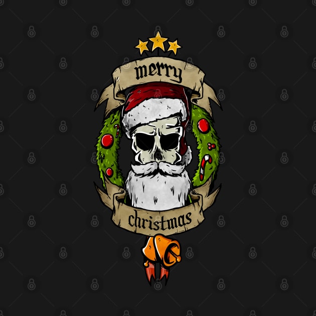 Merry Christmas Skull design by A Comic Wizard