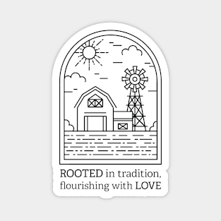 Line Art Homestead Magnet