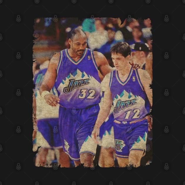 John Stockton and Karl Malone - One of The Most Notorious Duos by Wendyshopart