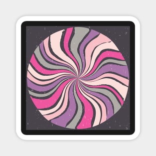 Groovy Retro Candy Inspired Boho Swirl Magnet