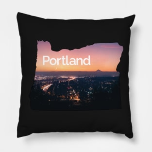 Portland Oregon Destination Landscape Sticker - Rocky Butte Pillow