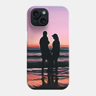 Couples wedding on beach Oil Painting Art Phone Case