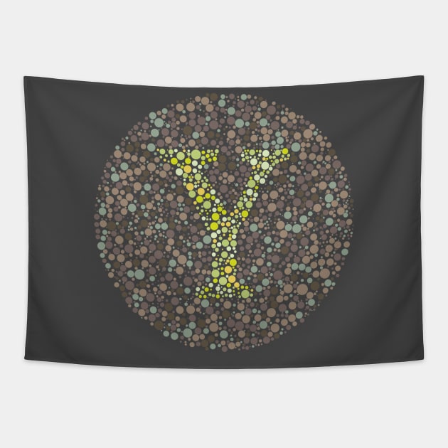 Y Ishihara Test Tapestry by CorneaDesigns