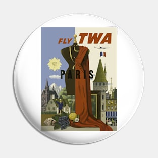 A flight to Paris Pin