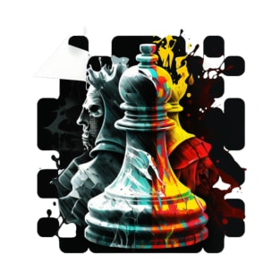 Chess digital art colours T-Shirt