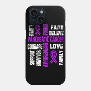 Support Believe And Fight Pancreatic Cancer Phone Case
