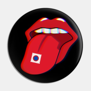 Phish Donut Acid Tab Trippy Tongue Pin