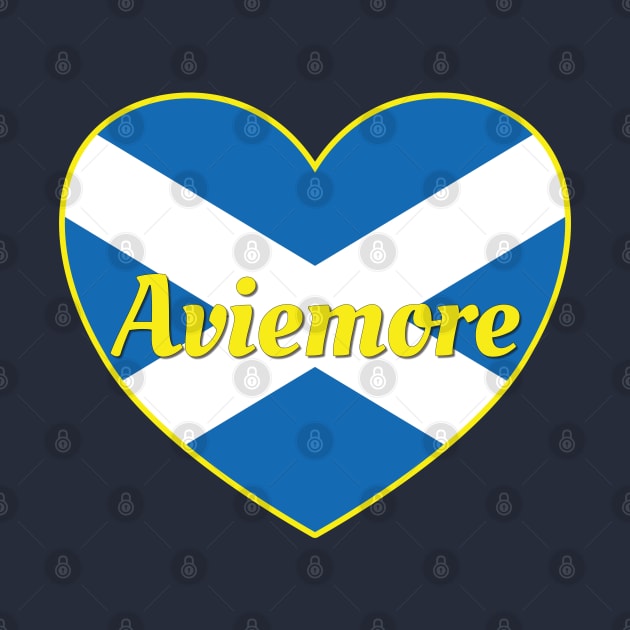 Aviemore Scotland UK Scotland Flag Heart by DPattonPD