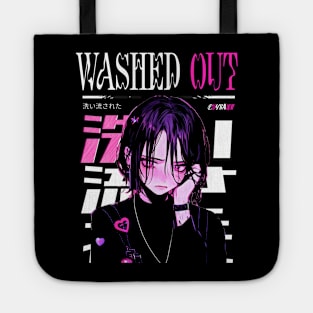 Washed Out Cute Anime Emo Girl Tote