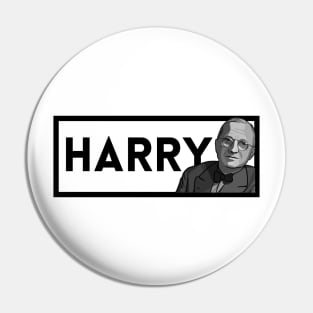 Harry: Black & White President Kennedy Portrait Pin