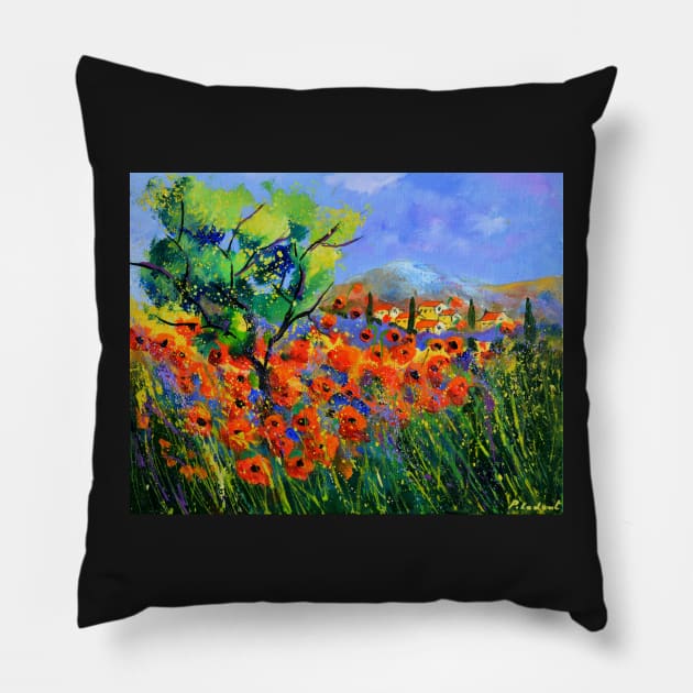 Red poppies Pillow by calimero