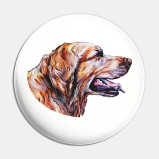 Cute Golden Retriever Face Pin