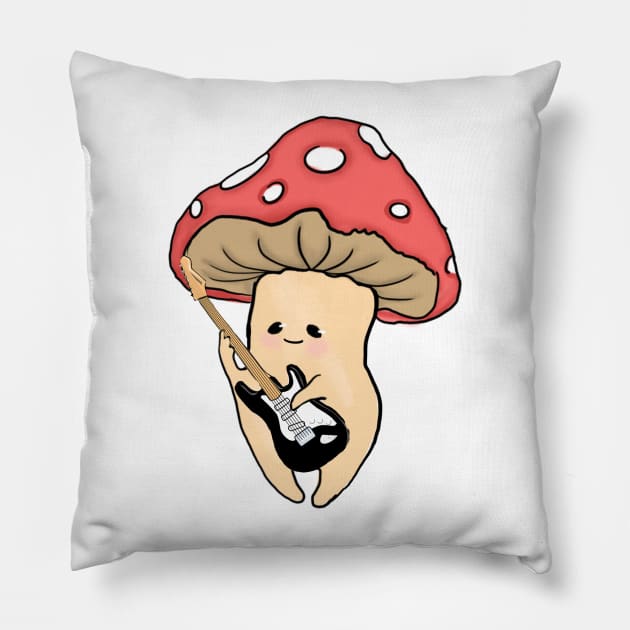 Funky Fungi Guitar Pillow by Nihakii