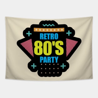 Retro 80s Party Tapestry