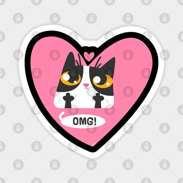 OMG! Cat t-shirt Magnet by creative