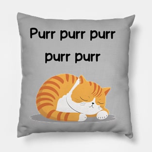 Sleeping Affirmation Cat - Purr purr purr | Cat Lover Gift | Law of Attraction | Positive Affirmation | Self Love Pillow