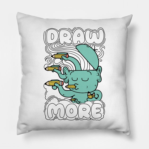 Draw More Pillow by wuhuli