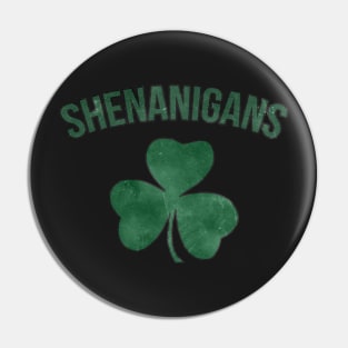 I Call Shenanigans Lucky St. Patrick's Day Shamrock Pin