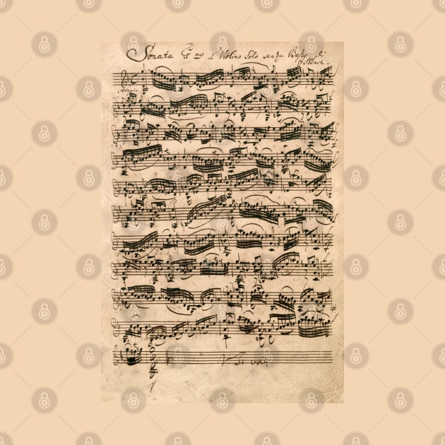 Bach | Original handwritten score by Johann Sebastian Bach by Musical design