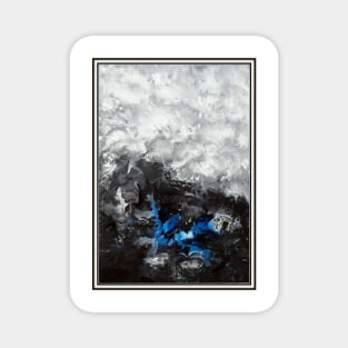 Black abstract artwork Magnet