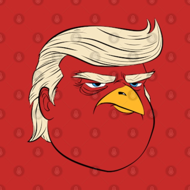 Angry Bird Trump Funny by portraiteam