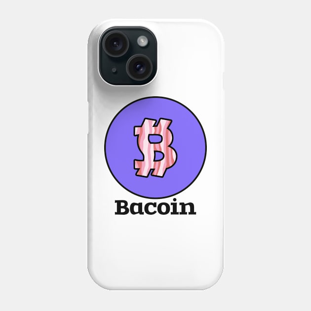 Bacoin crypto cryptocurrency joke digital currency meme coin Phone Case by Captain-Jackson