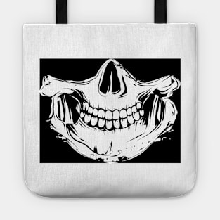 half skull skull - TMJ with nose Tote