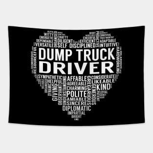 Dump Truck Driver Heart Tapestry