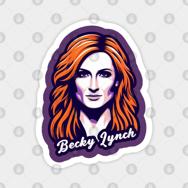 Becky Lynch Portrait Magnet by Tiger Mountain Design Co.