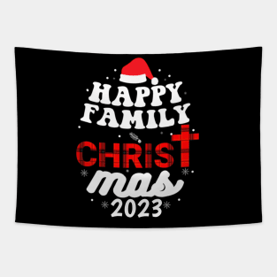 Happy Family Christma 2023 Tapestry