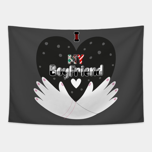 I love my Bfriend Tapestry by Printashopus