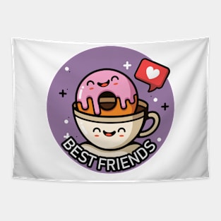 Coffee & Donut - Best Friends Tapestry