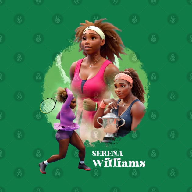 Serena Williams cartoon anime by BAJAJU