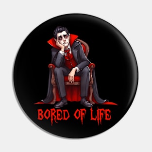 Vampire Bored of Life Pin