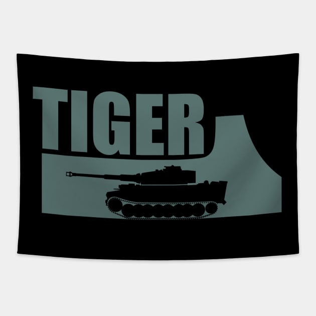 Panzer VI Tiger 1 German WW2 Tank Tapestry by Guntah