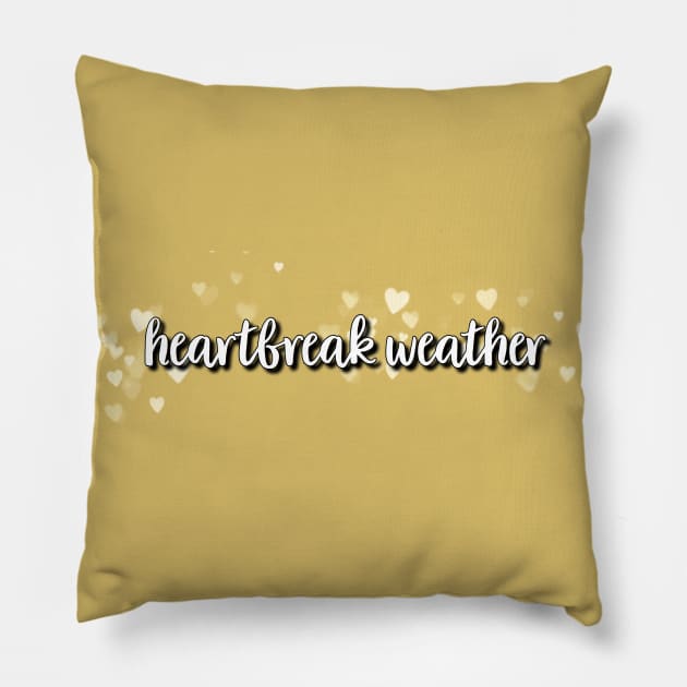 Heartbreak Weather - yellow Pillow by Narrie