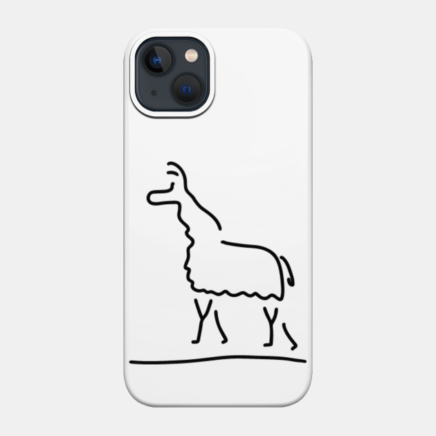 llama alpaca of shroud fur - South America - Phone Case