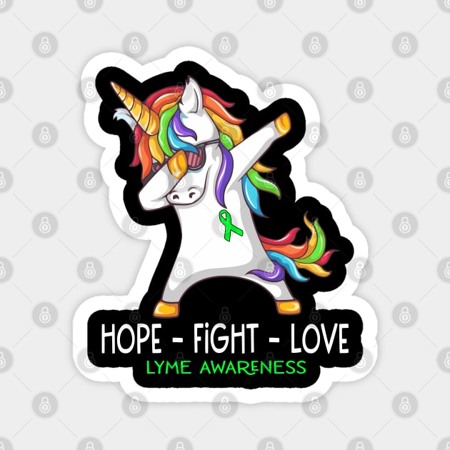 Hope Fight Love LYME Awareness Support LYME Warrior Gifts Magnet by ThePassion99