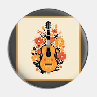 Guitar Art Pin