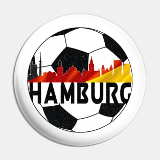 Hamburg Germany Euro 2024 football—Black text Pin